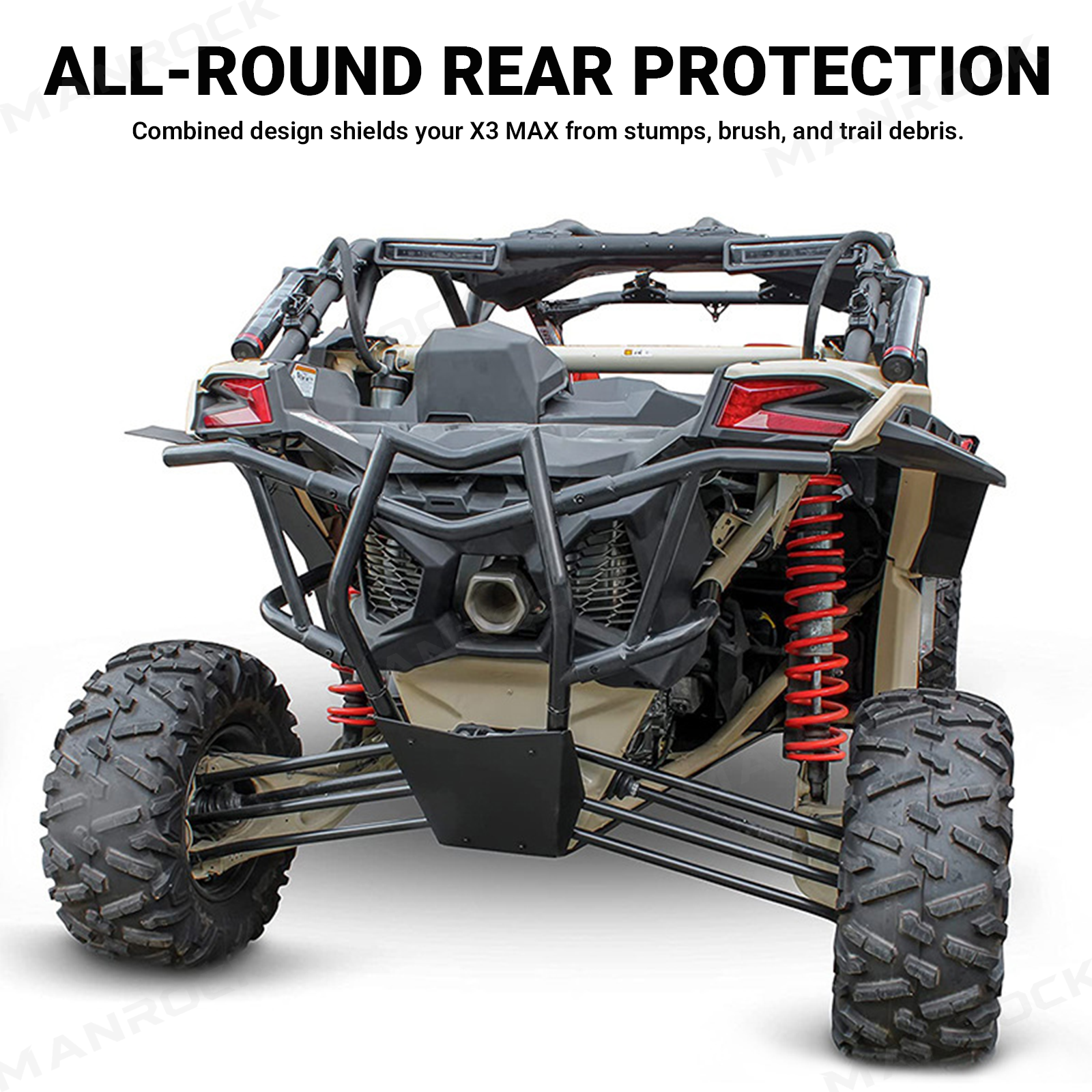 UTV Rear Bumper Protector Guard for Can-Am Maverick X3 Max