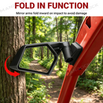 UTV Side Mirrors Folding Adjustable Side View Mirrors with Blind Spot Mirrors 2PCS for Can-Am Maverick X3 / X3 Max