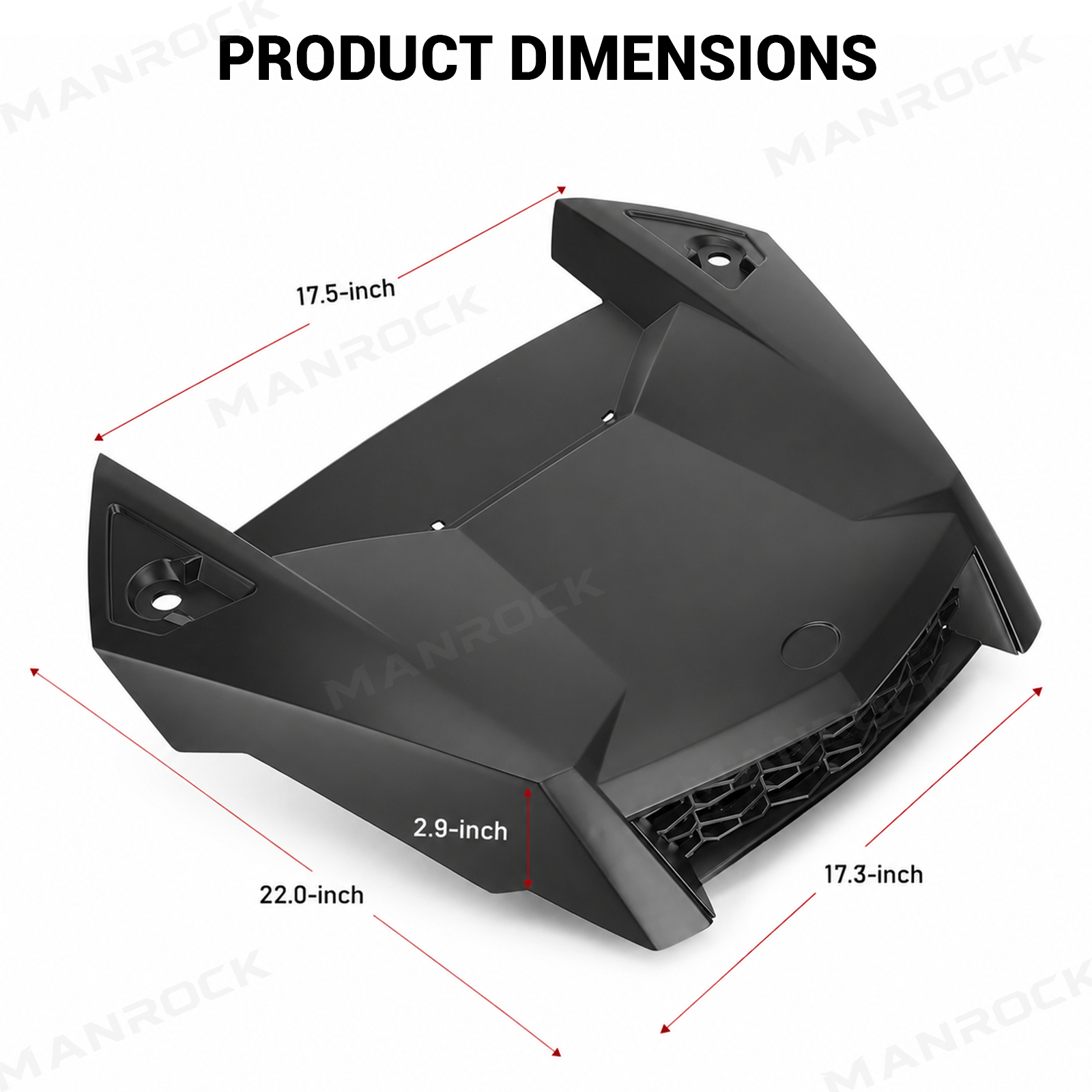 UTV Hood Scoop ABS Air Intake Cover Replacement for Polaris RZR
