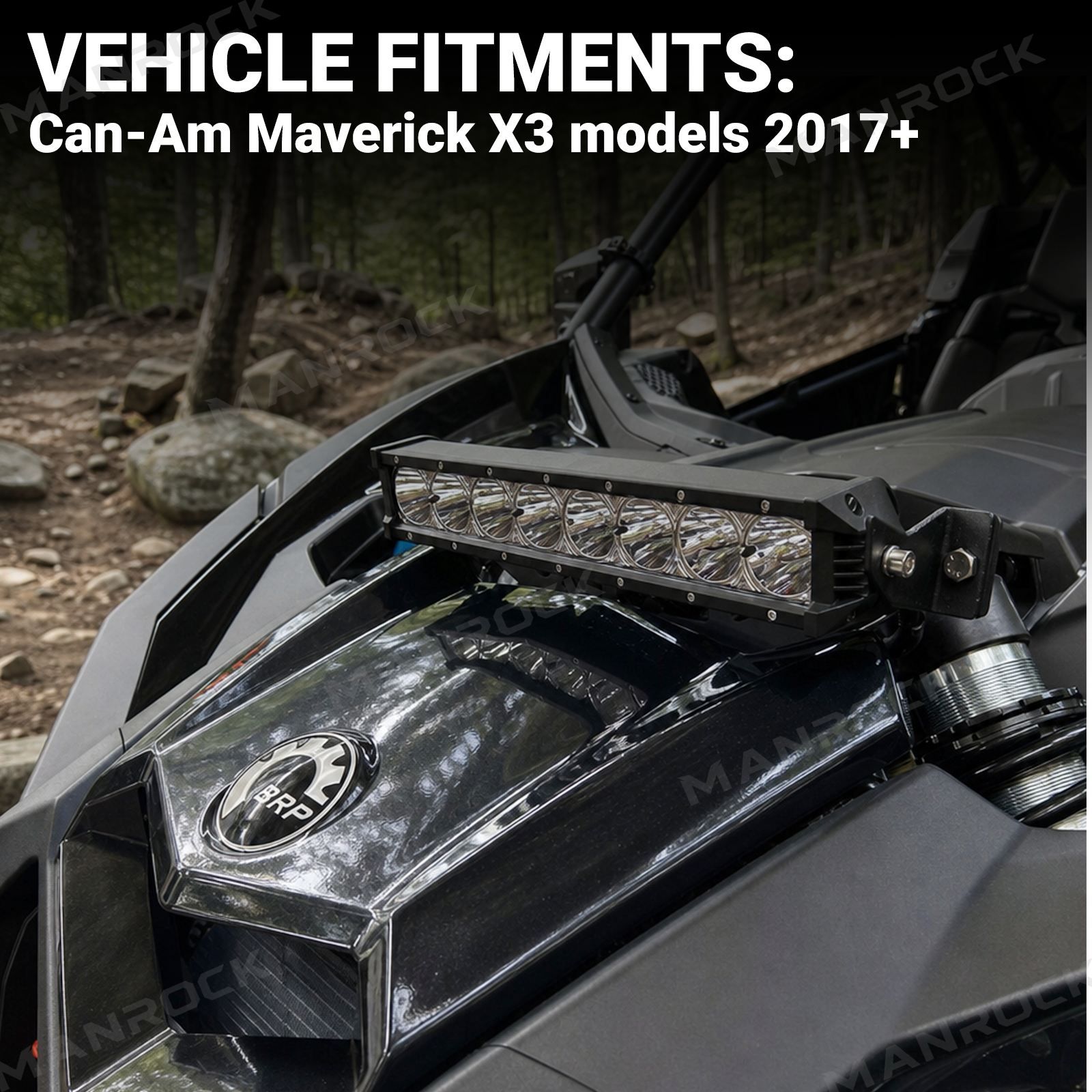 UTV LED Shock Tower Light Bar with Mount Bracket Spotlight for Can-Am Maverick X3