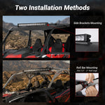 Manrock UTV 31" LED Light Bar with White DRL Spot Flood Combo Beam Universal Fit for 1.5"-2" Roll Bars