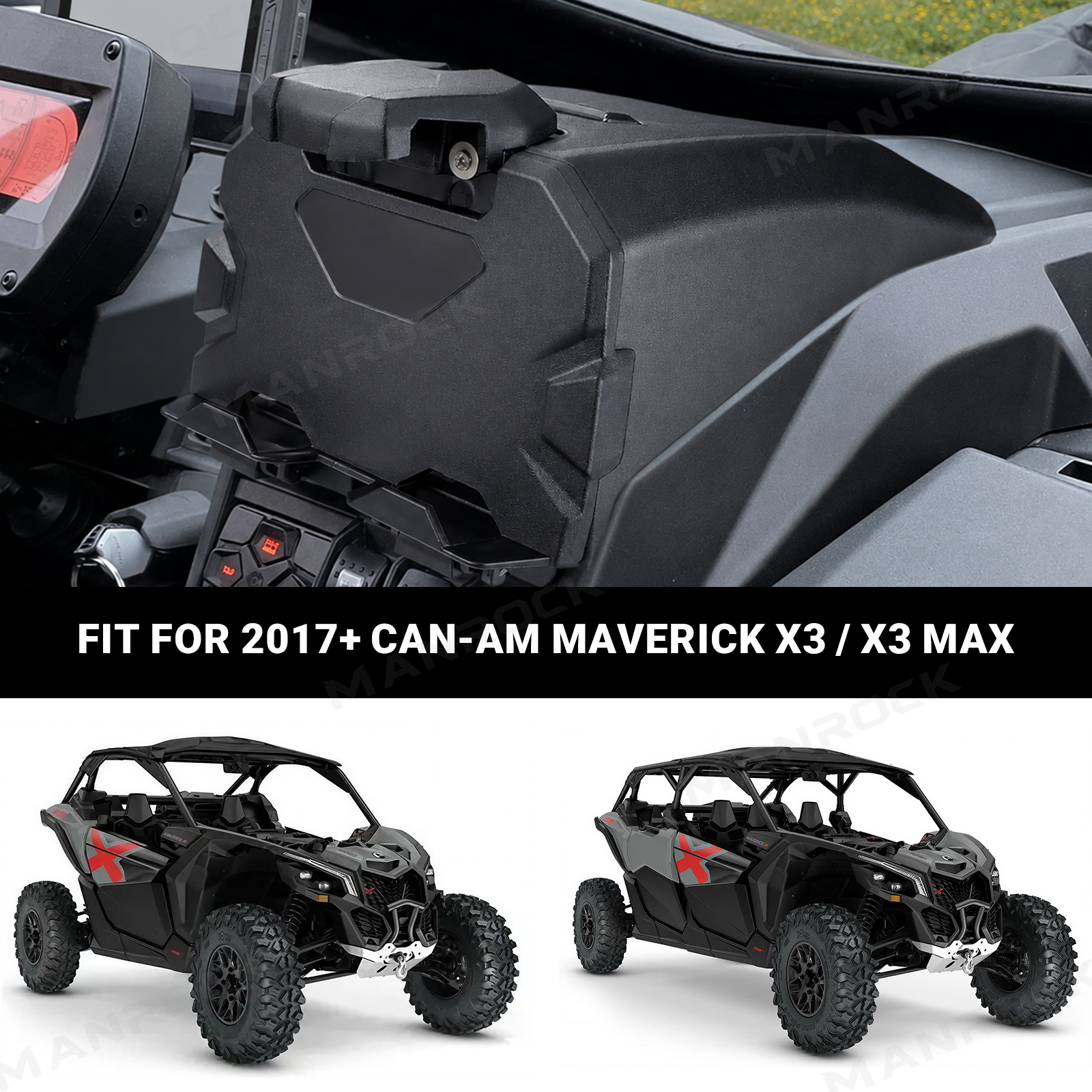 UTV Tablet Holder Mount With Storage Box for Can-Am Maverick X3 / X3 Max