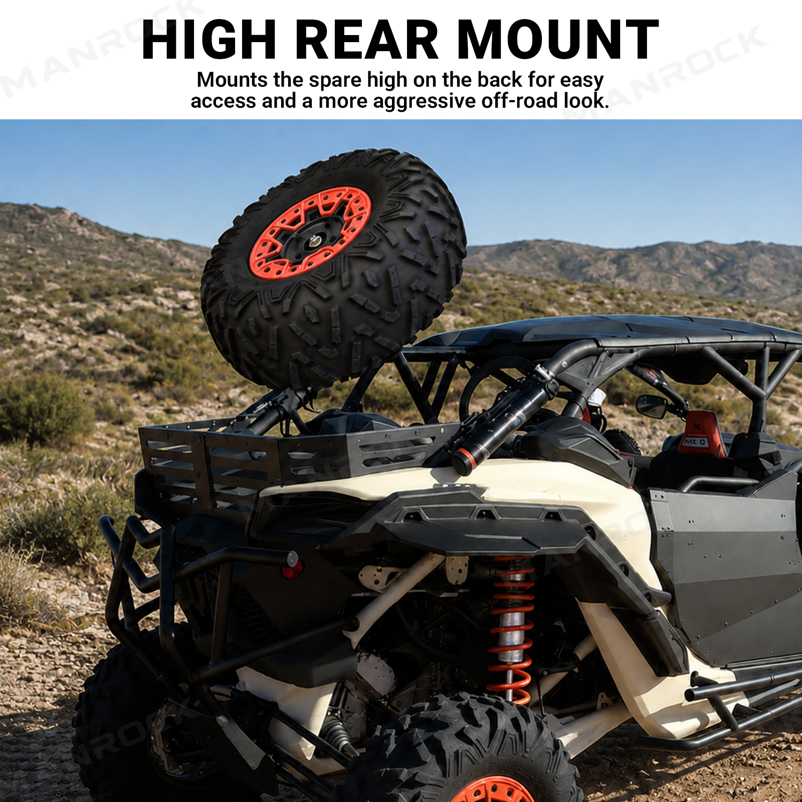 Spare Tire Mount Carrier Rack for Can-Am Maverick X3 / X3 Max