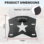 License Plate Frames with Light Rear License Plate Bracket Holder Universal Fit for UTV