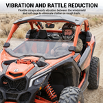 UTV Windshield Clamps Quick Release Mounting Straps 2PCS Universal Fit for 1.5"-2" Round Roll Bars