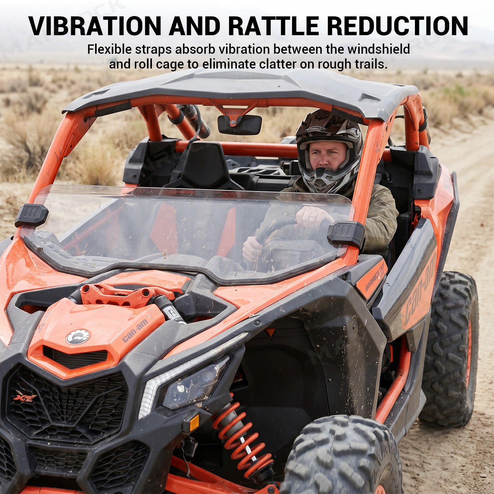 UTV Windshield Clamps Quick Release Mounting Straps 2PCS Universal Fit for 1.5"-2" Round Roll Bars