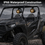 4" Marine Tower Speakers Bluetooth Roll Cage Speakers with RGB Lights 2PCS Universal Fit for UTV / ATV