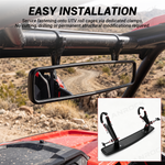 UTV Rear View Mirror Center Mirror for 1.5"-2" Roll Cage Universal Fit for Polaris / Can-Am  / Honda / Kawasaki / CFMOTO