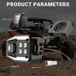 UTV ATV Side View Mirrors with Turn Signal Light + DRL, Universal Fit for 1.75"–2" Roll Bars