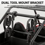 ATV UTV Gun Rack Double-Tier Hunting Tool Holder Mount 2PCS Universal Fit for 1.5"-2" Roll Bars