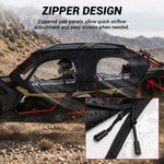 UTV Soft Upper Doors Cab Enclosure Side Windows 2PCS for Can-Am Maverick X3 Max