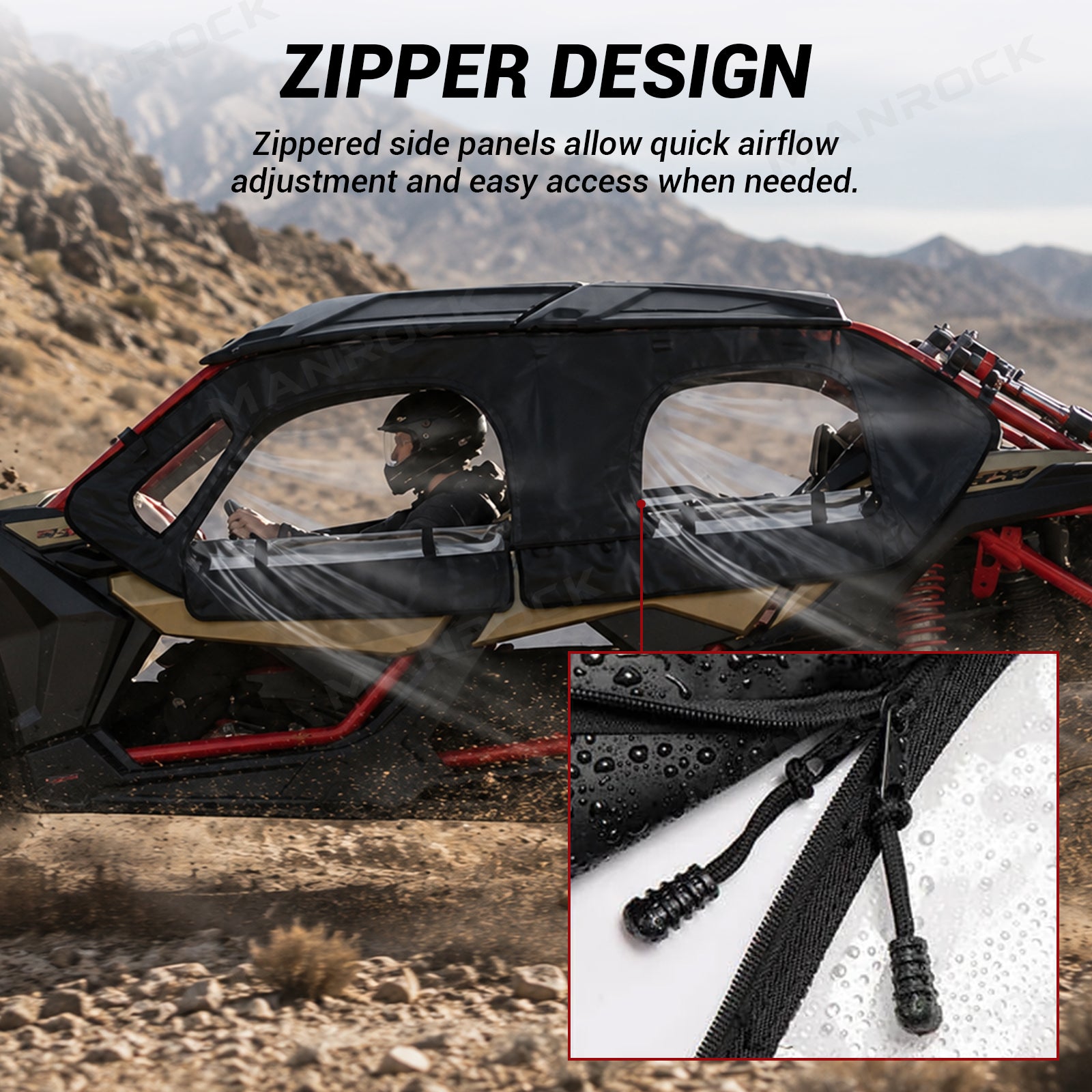 UTV Soft Upper Doors Cab Enclosure Side Windows 2PCS for Can-Am Maverick X3 Max