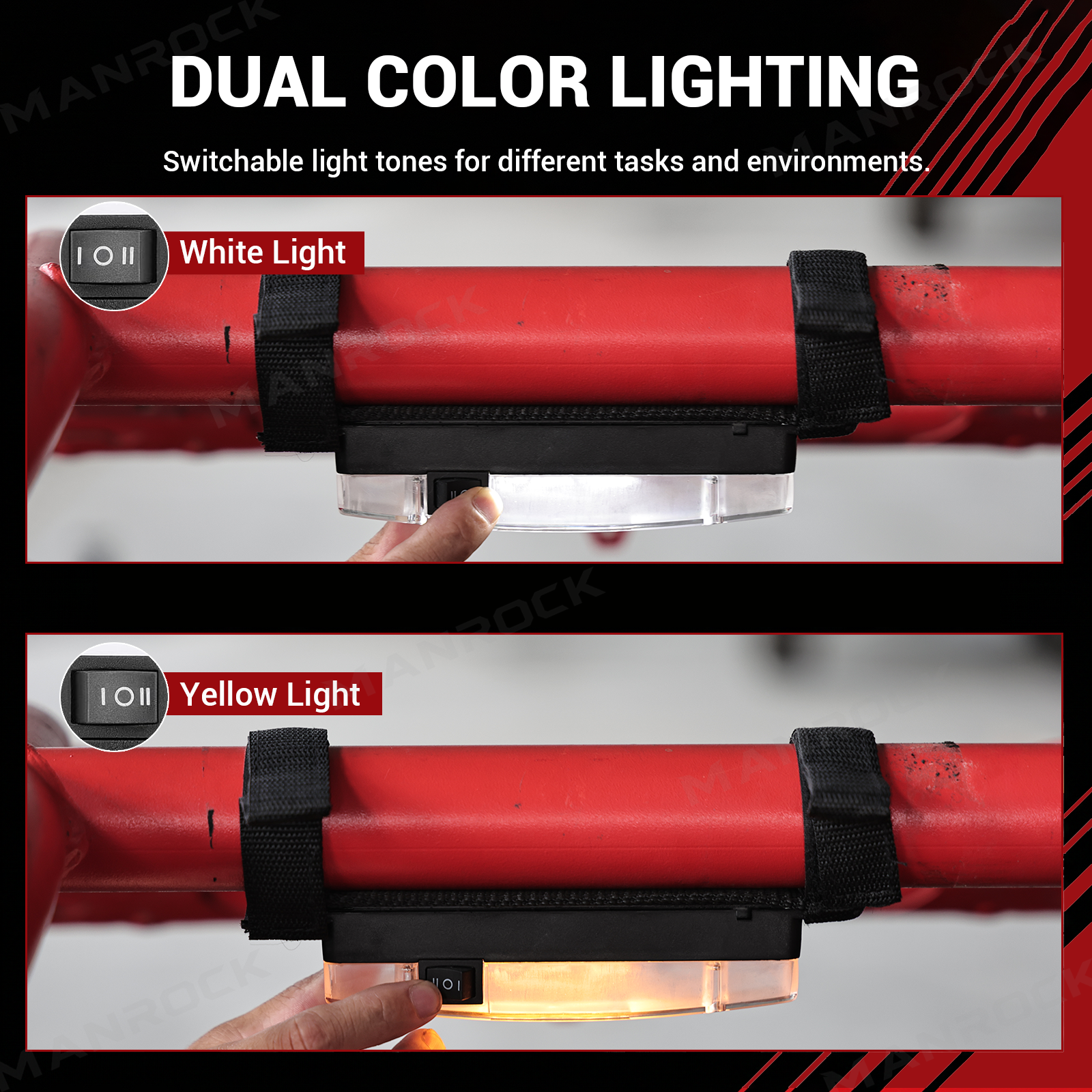 UTV ATV Dome Light Roll Bar Mount Interior LED Lights, Universal Fit for 1.5"–4" Roll Bars