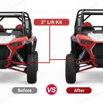 UTV 2 Inch Suspension Lift Kit Shock Relocation Brackets for Polaris RZR