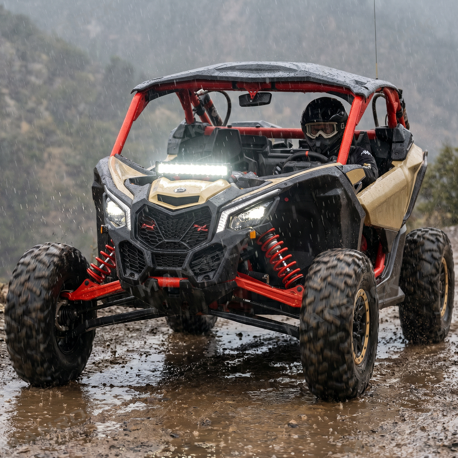 UTV LED Shock Tower Light Bar with Mount Bracket Spotlight for Can-Am Maverick X3