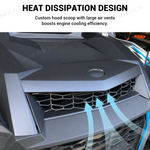 UTV Hood Scoop ABS Air Intake Cover Replacement for Polaris RZR
