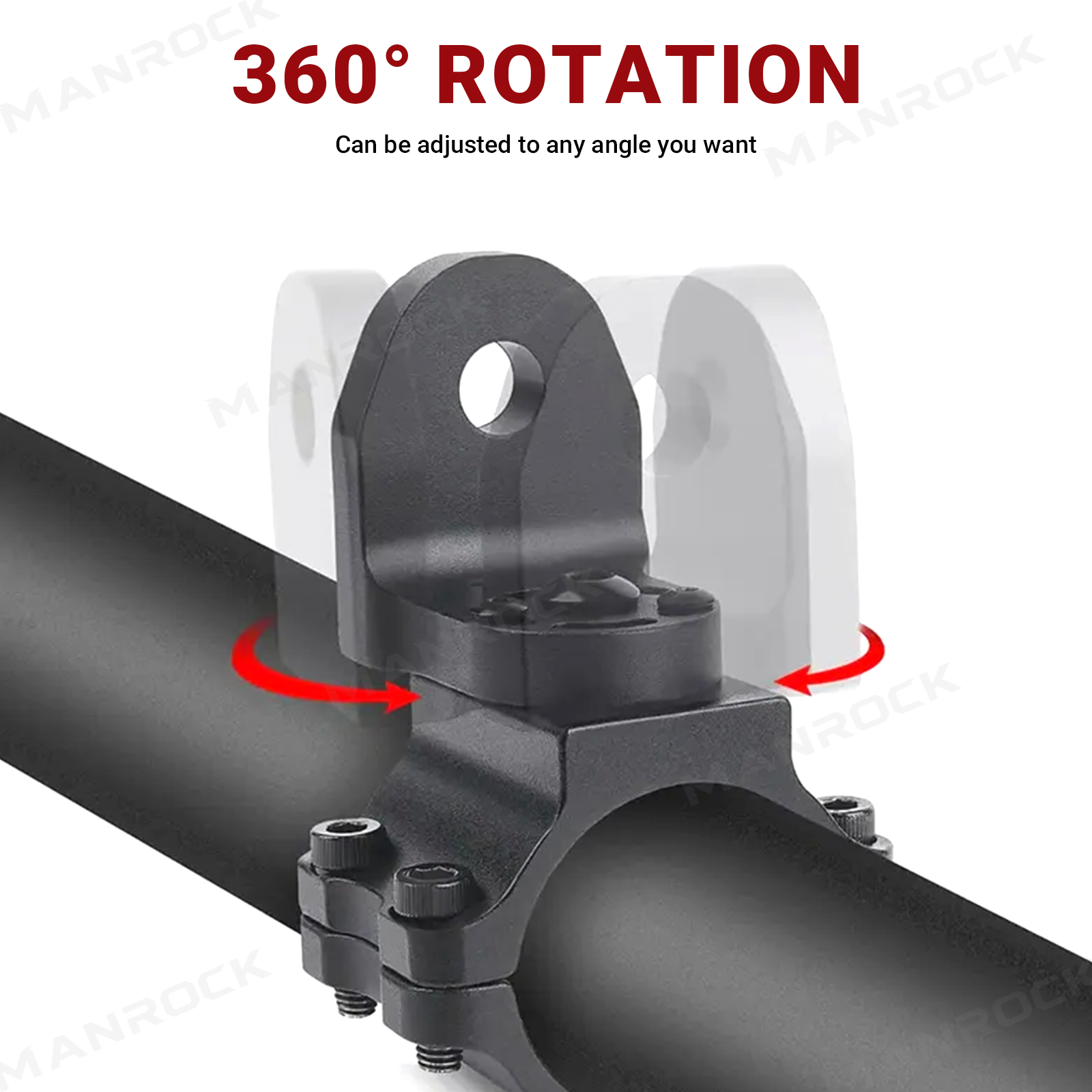 UTV Flag Mount Adjustable Whip Light Mount Universal Fit for 1.75"-2" Roll Bars