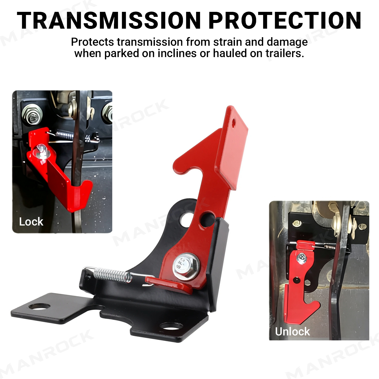 Spring Parking Brake Assist Brake Pedal Lock for Polaris RZR / Ranger