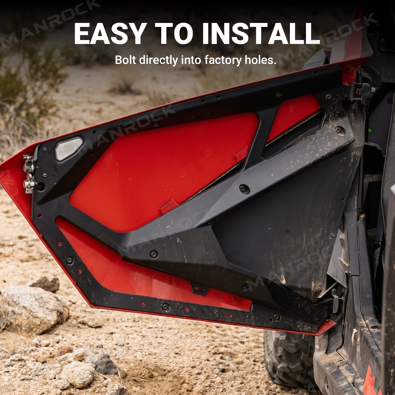 UTV Half Doors Lower Door Panels Inserts 2PCS for Polaris RZR