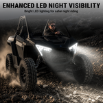 UTV LED Headlights Assembly With White Amber Headlamp for Polaris RZR