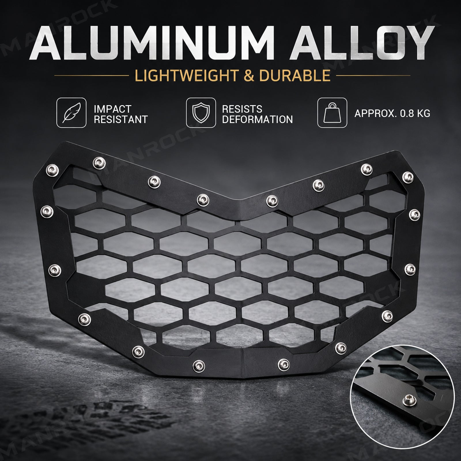 Front Grille Aluminum Radiator Grill Replacement for Can-Am  Maverick X3 / X3 Max