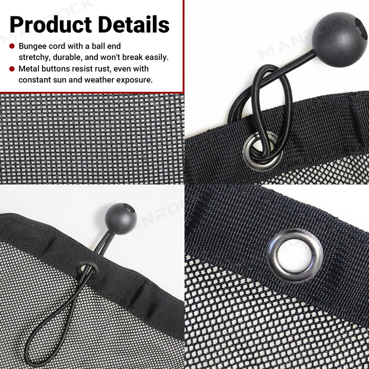 UTV Rear Window Net Rear Mesh Sunshade Protection for Polaris RZR PRO XP