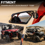 UTV Side Mirrors with LED Turn Signal Light Folding Rear View Mirror with Lights for Can-Am Maverick X3 / X3 Max
