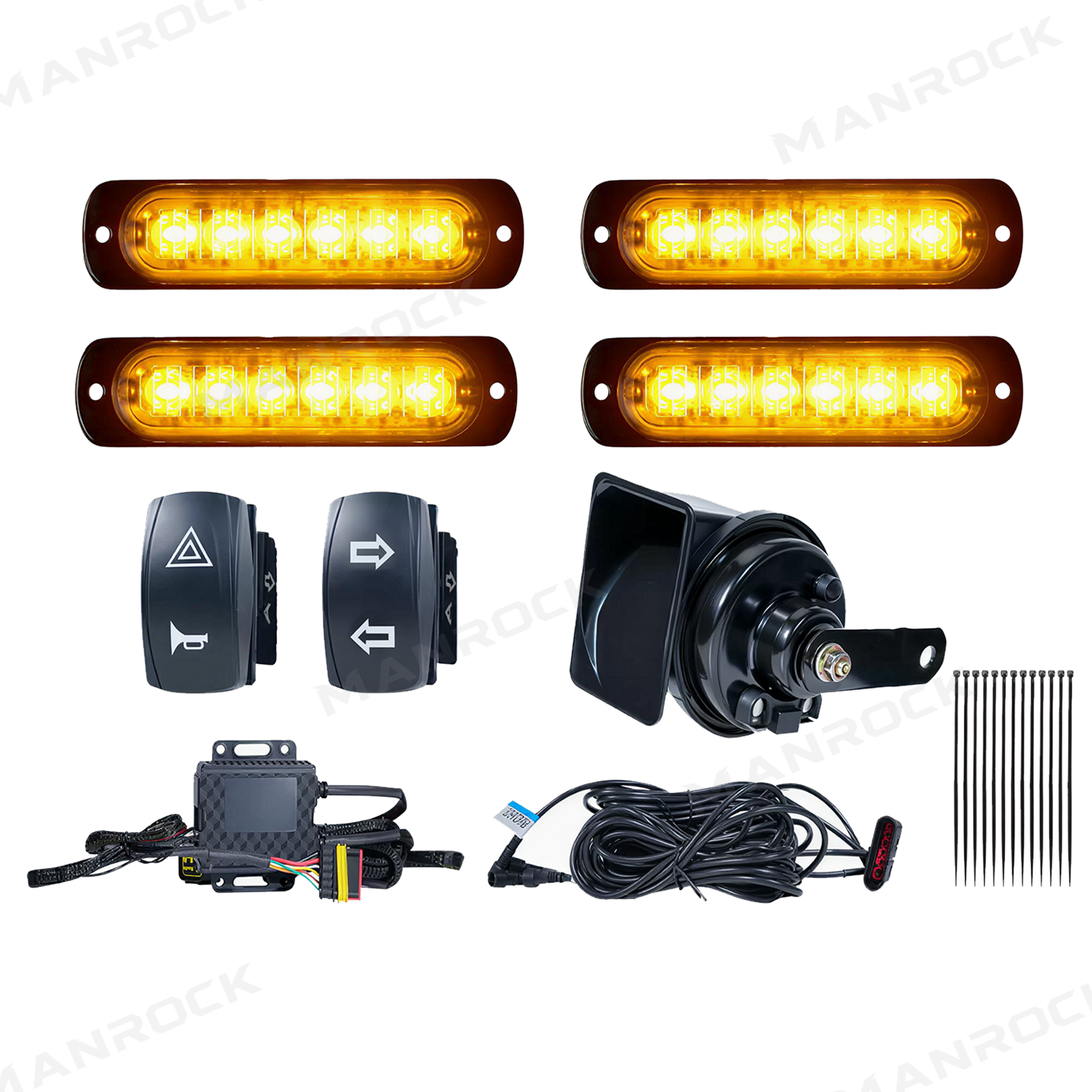 UTV ATV Turn Signal Kit with 110dB Horn Blinker Kit Universal Fit for Polaris / Can-Am / Teryx / CFMOTO